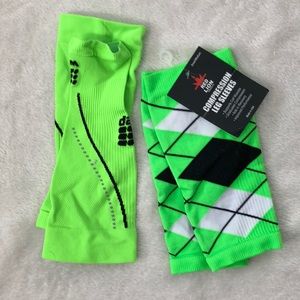 Bundle of 2 leg compression running sleeves